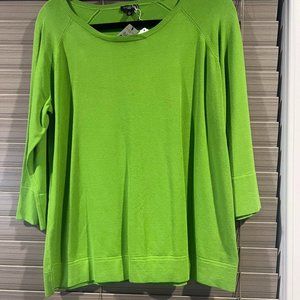 Lime Green TALBOTS Long Sleeve Top - NEW